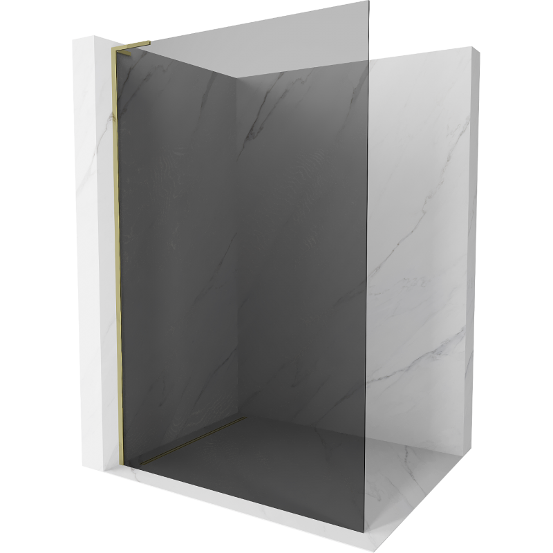 Mexen Kioto L ścianka prysznicowa Walk-in 70 x 200 cm, grafit, złota - 800-070-103-50-40