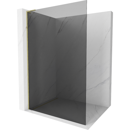 Mexen Kioto L ścianka prysznicowa Walk-in 70 x 200 cm, grafit, złota - 800-070-103-50-40