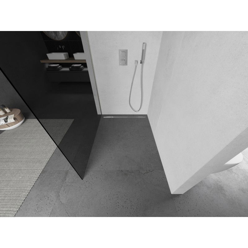 Mexen Kioto L ścianka prysznicowa Walk-in 70 x 200 cm, grafit, nikiel szczotkowany - 800-070-103-97-40