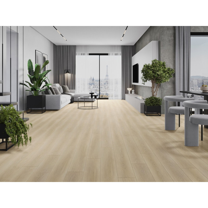 Mexen Charlotte panele winylowe 1240 x 182 mm SPC 6,5 mm, podkład IXPE 1,5 mm, 4 V-Fuga, Dąb - F1055-1240-182-505-4V1-01