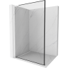 Mexen Kioto L ścianka prysznicowa Walk-in 70 x 200 cm, czarna ramka, biała - 800-070-103-20-70