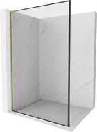 Mexen Kioto L ścianka prysznicowa Walk-in 110 x 200 cm, czarna ramka, złota - 800-110-103-50-70
