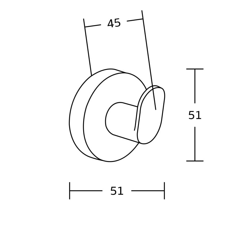 Mexen Tiber haczyk na ręcznik, czarny - 7050535-70