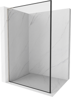 Mexen Kioto L ścianka prysznicowa Walk-in 70 x 200 cm, czarna ramka, nikiel szczotkowany - 800-070-103-97-70