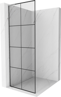 Mexen Kioto L ścianka prysznicowa Walk-in 80 x 200 cm, czarna kratka, chrom - 800-080-103-01-77
