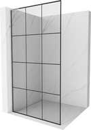 Mexen Kioto L ścianka prysznicowa Walk-in 100 x 200 cm, czarna kratka, chrom - 800-100-103-01-77
