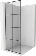 Mexen Kioto L ścianka prysznicowa Walk-in 70 x 200 cm, czarna kratka, nikiel szczotkowany - 800-070-103-97-77
