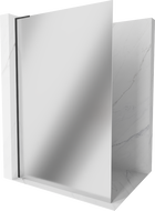 Mexen Kioto L ścianka prysznicowa Walk-in 80 x 200 cm, lustro, czarna - 800-080-103-70-50