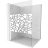 Mexen Kioto L ścianka prysznicowa Walk-in 100 x 200 cm, biały wzór, biała - 800-100-103-20-85