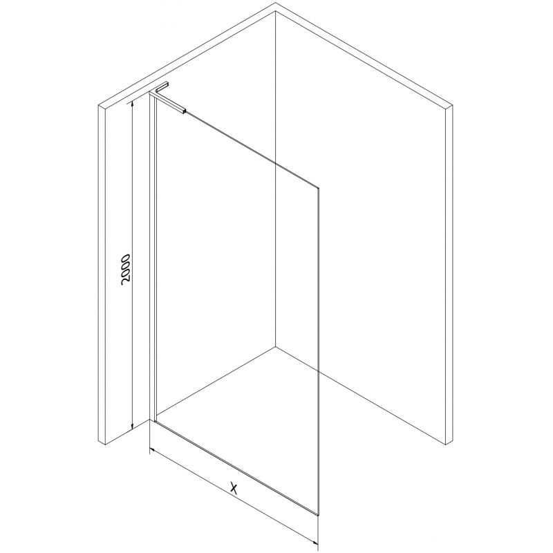 Mexen Kioto L ścianka prysznicowa Walk-in 120 x 200 cm, biały wzór, miedź szczotkowana - 800-120-103-65-85