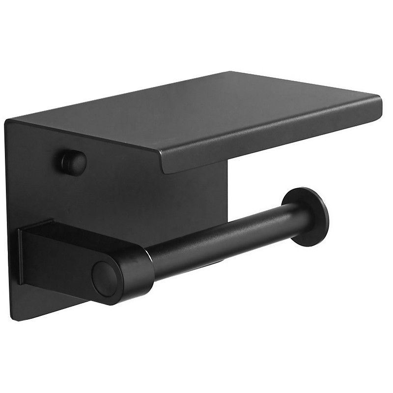 Mexen uchwyt na papier z półką, czarny - 701197-70