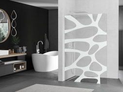 Mexen Kioto L ścianka prysznicowa Walk-in 80 x 200 cm, biała fala, biała - 800-080-103-20-97