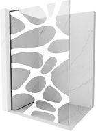 Mexen Kioto L ścianka prysznicowa Walk-in 90 x 200 cm, biała fala, czarna - 800-090-103-70-97