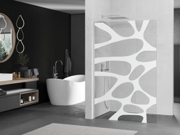 Mexen Kioto L ścianka prysznicowa Walk-in 70 x 200 cm, biała fala, nikiel szczotkowany - 800-070-103-97-97