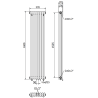 Mexen Denver grzejnik dekoracyjny 1600 x 378 mm, 1487 W, czarny - W215-1600-378-00-70