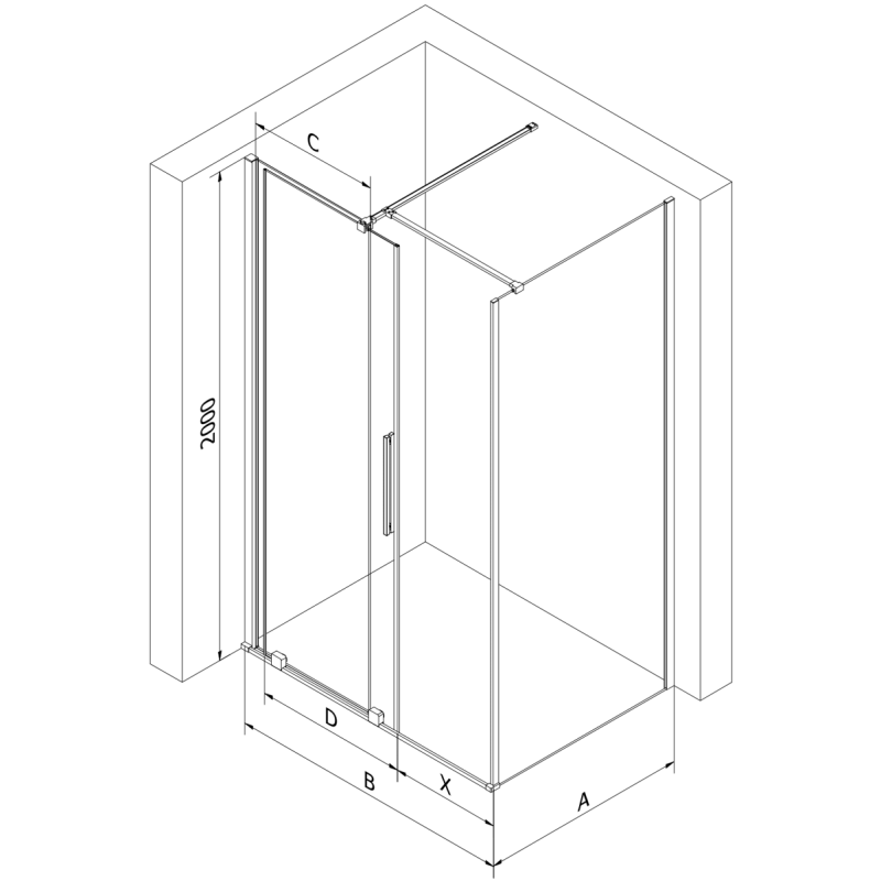 Mexen Velar kabina prysznicowa rozsuwana 110 x 70 cm, grafit, złota szczotkowana - 871-110-070-41-55