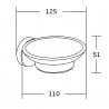 Mexen Tiber mydelniczka, chrom - 7050539-00