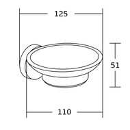 Mexen Tiber mydelniczka, chrom - 7050539-00