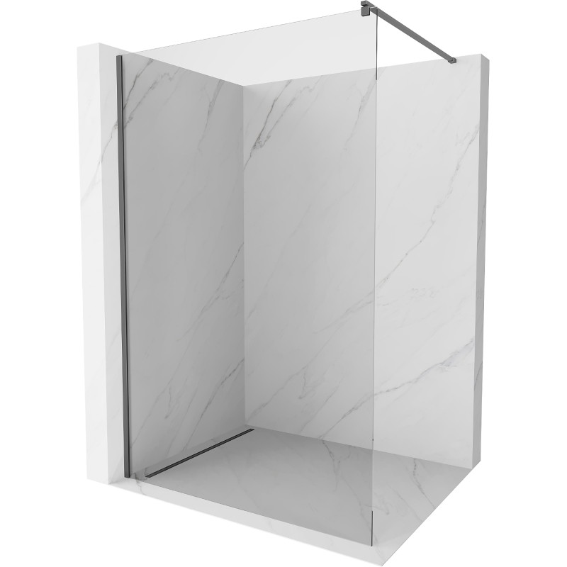 Mexen Kioto ścianka prysznicowa Walk-in 65 x 200 cm, transparent 8 mm, gun metal - 800-065-101-95-00
