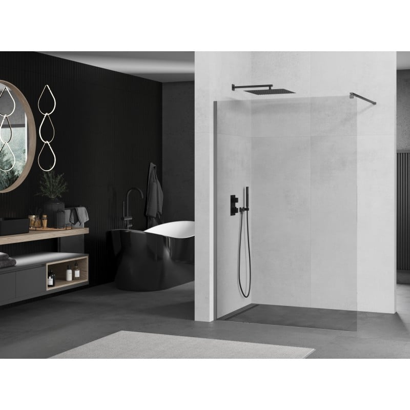 Mexen Kioto ścianka prysznicowa Walk-in 120 x 200 cm, transparent 8 mm, gun metal - 800-120-101-95-00