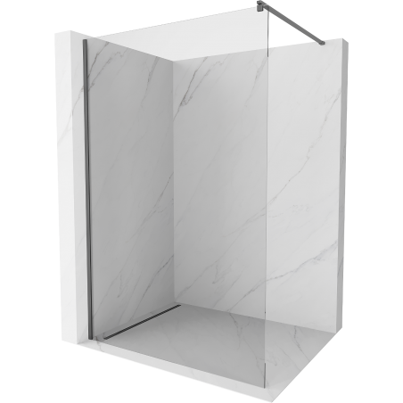 Mexen Kioto ścianka prysznicowa Walk-in 180 x 200 cm, transparent 8 mm, gun metal - 800-180-101-95-00