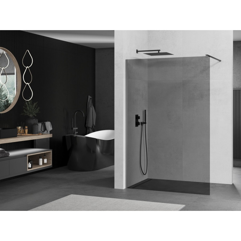 Mexen Kioto ścianka prysznicowa Walk-in 70 x 200 cm, grafit 8 mm, gun metal - 800-070-101-95-40