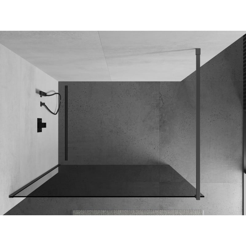 Mexen Kioto ścianka prysznicowa Walk-in 80 x 200 cm, grafit 8 mm, gun metal - 800-080-101-95-40