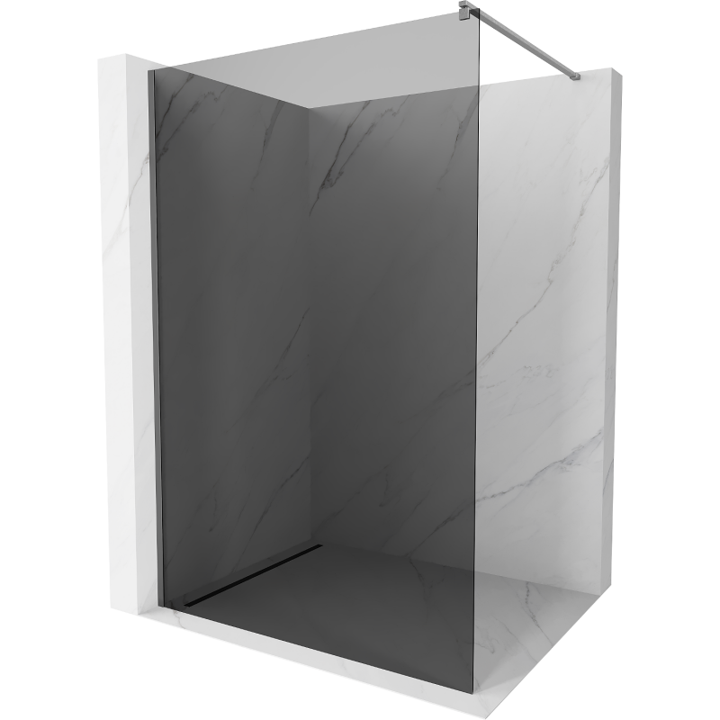 Mexen Kioto ścianka prysznicowa Walk-in 120 x 200 cm, grafit 8 mm, gun metal - 800-120-101-95-40