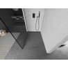Mexen Kioto ścianka prysznicowa Walk-in 80 x 200 cm, czarna ramka 8 mm, gun metal - 800-080-101-95-70