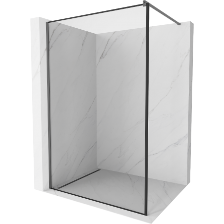 Mexen Kioto ścianka prysznicowa Walk-in 80 x 200 cm, czarna ramka 8 mm, gun metal - 800-080-101-95-70