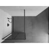 Mexen Kioto ścianka prysznicowa Walk-in 80 x 200 cm, czarna kratka 8 mm, gun metal - 800-080-101-95-77