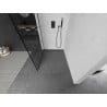 Mexen Kioto ścianka prysznicowa Walk-in 100 x 200 cm, czarna kratka 8 mm, gun metal - 800-100-101-95-77