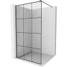 Mexen Kioto ścianka prysznicowa Walk-in 120 x 200 cm, czarna kratka 8 mm, gun metal - 800-120-101-95-77