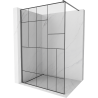 Mexen Kioto ścianka prysznicowa Walk-in 70 x 200 cm, czarny wzór 8 mm, gun metal - 800-070-101-95-78