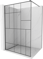 Mexen Kioto ścianka prysznicowa Walk-in 80 x 200 cm, czarny wzór 8 mm, gun metal - 800-080-101-95-78