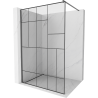 Mexen Kioto ścianka prysznicowa Walk-in 120 x 200 cm, czarny wzór 8 mm, gun metal - 800-120-101-95-78