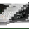 Mexen Kioto ścianka prysznicowa Walk-in 110 x 200 cm, biały wzór 8 mm, gun metal - 800-110-101-95-85