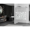 Mexen Kioto ścianka prysznicowa Walk-in 140 x 200 cm, biały wzór 8 mm, gun metal - 800-140-101-95-85
