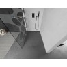 Mexen Kioto ścianka prysznicowa Walk-in 80 x 200 cm, biała fala 8 mm, gun metal - 800-080-101-95-97