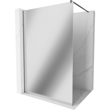 Mexen Kioto ścianka prysznicowa Walk-in 90 x 200 cm, lustro 8 mm, gun metal - 800-090-101-95-50