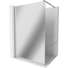 Mexen Kioto ścianka prysznicowa Walk-in 130 x 200 cm, lustro 8 mm, gun metal - 800-130-101-95-50