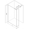 Mexen Kioto ścianka prysznicowa Walk-in 140 x 30 cm, transparent, nikiel szczotkowany - 800-140-212-97-00-030