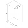 Mexen Kioto ścianka prysznicowa Walk-in 140 x 40 cm, transparent, nikiel szczotkowany - 800-140-212-97-00-040