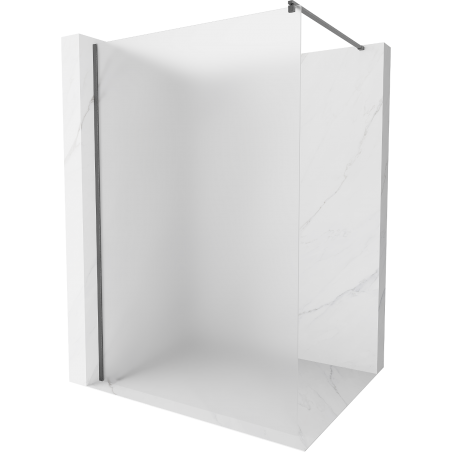 Mexen Kioto ścianka prysznicowa Walk-in 70 x 200 cm, szron 8 mm, gun gray szczotkowany - 800-070-101-66-30