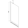 Mexen Next parawan nawannowy 1-skrzydłowy 80 x 150 cm, czarna kratka, gun metal - 895-080-000-00-77-95
