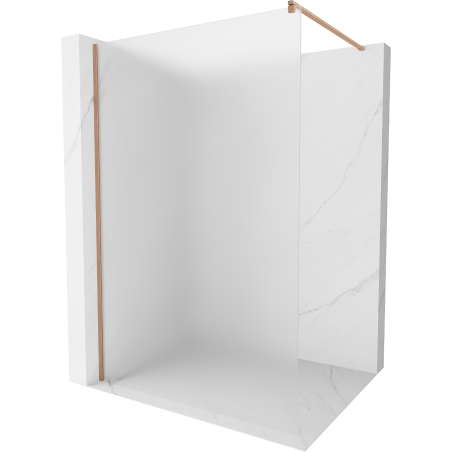 Mexen Kioto ścianka prysznicowa Walk-in 70 x 200 cm, szron 8 mm, miedź szczotkowana - 800-070-101-65-30