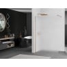 Mexen Kioto ścianka prysznicowa Walk-in 80 x 200 cm, szron 8 mm, miedź szczotkowana - 800-080-101-65-30