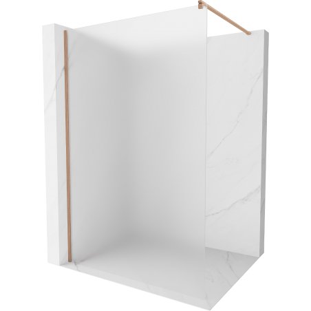 Mexen Kioto ścianka prysznicowa Walk-in 90 x 200 cm, szron 8 mm, miedź szczotkowana - 800-090-101-65-30