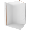 Mexen Kioto ścianka prysznicowa Walk-in 100 x 200 cm, szron 8 mm, miedź szczotkowana - 800-100-101-65-30