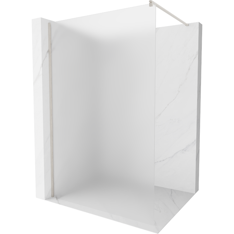 Mexen Kioto ścianka prysznicowa Walk-in 70 x 200 cm, szron 8 mm, nikiel szczotkowany - 800-070-101-97-30
